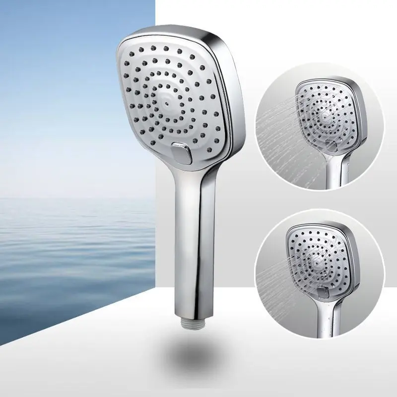 ABS Chrome dušo galvutė su mygtuku Select Shower